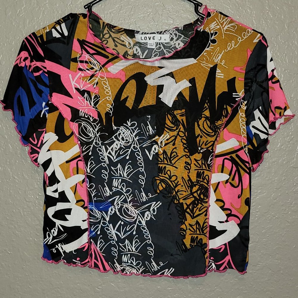 Graffiti Crop Top